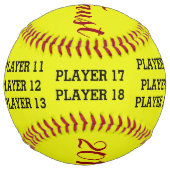 ソフパーソナライズされたトボールのコーチボール – 2018年シーズン ソフトボール (裏面)