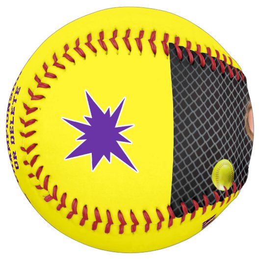 ソフパーソナライズされたトボール選手用シニアギフト ソフトボール (正面左)