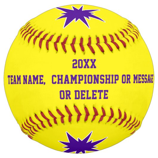 ソフパーソナライズされたトボール選手用シニアギフト ソフトボール (裏面)