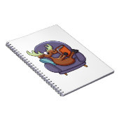 ソフ読ァに本を置いて |背景色 ノートブック (右側)