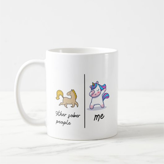 ソブおもしろいリティ・マグ – その他のしらふの人々と私 コーヒーマグカップ (左)