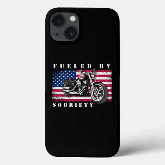 ソブリティクラシックーで煽られたバイクアメリカ国旗 Case-Mate iPhoneケース (裏面)