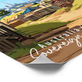 ソブリンヒルズオーストラリアのヴィンテージ旅行地 ポスター (角)