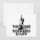 ソプラノのためのグッズ - おもしろソプラノ音楽 ポストカード (正面/裏面)