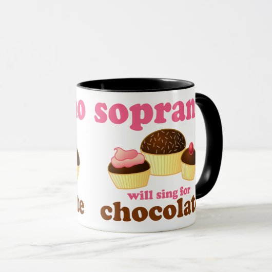 ソプラノはチョコレートのために歌います マグカップ (正面右)