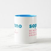 ソプラノギフトマグ，ソプラノマグおもしろい，ギフト，合唱団 ツートーンマグカップ (中央)