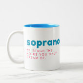 ソプラノギフトマグ，ソプラノマグおもしろい，ギフト，合唱団 ツートーンマグカップ (左)