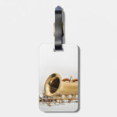 ソプラノサクソフォーンの荷物のラベル ラゲッジタグ (裏面縦)