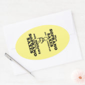 ソプラノサックスがオーバルステッカーを破った 楕円形シール (封筒)