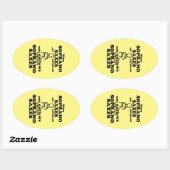 ソプラノサックスがオーバルステッカーを破った 楕円形シール (シート)