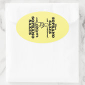 ソプラノサックスがオーバルステッカーを破った 楕円形シール (バッグ)