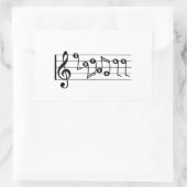 ソプラノシンガーミュージカルシール 長方形シール (バッグ)