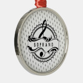 ソプラノシンガーミュージカルノートオーナメント メタルオーナメント (右)