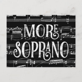 ソプラノチョークボード - 白黒の歌手 ポストカード