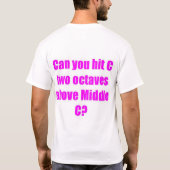 ソプラノティーがあること誇りを持った Tシャツ (裏面)