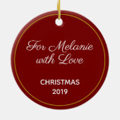 ソプラノパーソナライズされたシンガーミュージカル セラミックオーナメント (裏面)