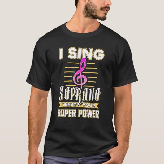ソプラノ歌手の音楽合唱団のティーシャツ Tシャツ (正面)