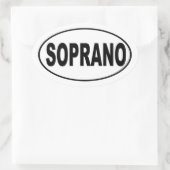 ソプラノ音楽愛好家 楕円形シール (バッグ)