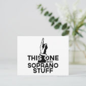 ソプラノ・スタッフ - おかしいソプラノ音楽 ポストカード (スタンド正面)