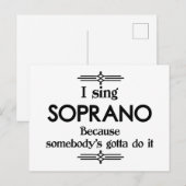 ソプラノ - 誰かが面白い音楽を ポストカード (正面/裏面)