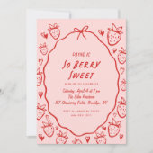 ソベリースイートガールズコケお洒落ット誕生日 招待状 (正面)