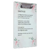 ソボタージュ – 認識度セルフラブ詩 クリップボード (右)