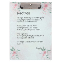 ソボタージュ – 認識度セルフラブ詩 クリップボード