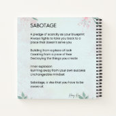 ソボタージュ – 認識度セルフラブ詩 ノートブック (裏面)