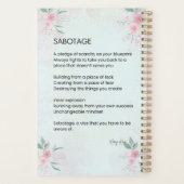 ソボタージュ – 認識度セルフラブ詩 プランナー手帳 (裏面)