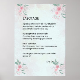 ソボタージュ – 認識度セルフラブ詩 ポスター