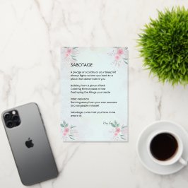 ソボタージュ – 認識度セルフラブ詩 箔グリーティングカード