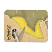 ソマリアのイラスト地図 マグネット (横)