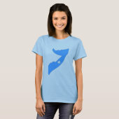 ソマリアの旗の地図 Tシャツ (正面フル)