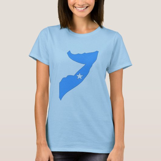ソマリアの旗の地図 Tシャツ (正面)