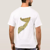 ソマリアの旗 + 地図 + 文字のTシャツ Tシャツ (裏面)