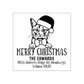 ソマリアキャット差出人住所クリスマス ラバースタンプ (インプリント)