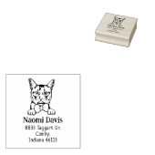 ソマリアキャット差出人住所ペット ラバースタンプ (押印)