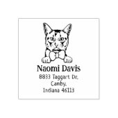 ソマリアキャット差出人住所ペット ラバースタンプ (インプリント)