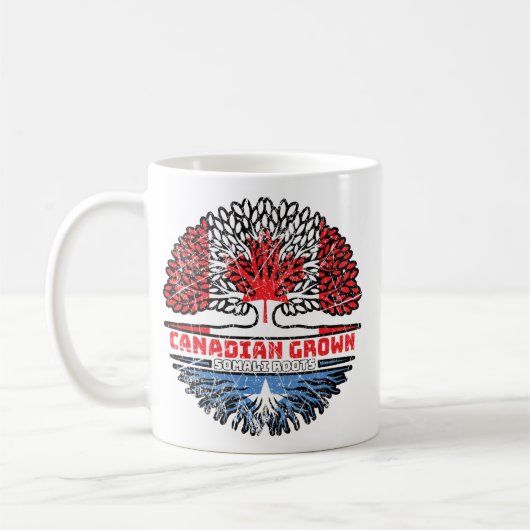 ソマリアソマリアカナダツリールーツ国旗 コーヒーマグカップ (左)