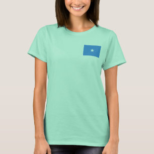 ソマリア国旗と地図dk Tシャツ