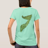 ソマリア国旗と地図dk Tシャツ (裏面)