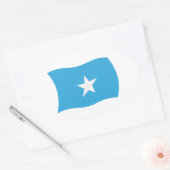 ソマリア国旗のシール 楕円形シール (封筒)