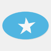 ソマリア国旗のシール 楕円形シール (正面)