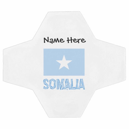 ソマリア国旗のブラックパーソナライゼーション サッカーボール (フラット)