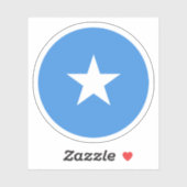 ソマリア国旗の丸いシール シール (シート)