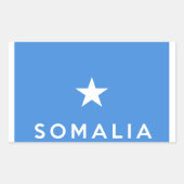 ソマリア国旗記号名文字 長方形シール (正面)