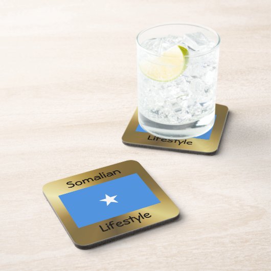 ソマリア国旗+文字コースター コースター (右側)