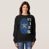 ソマリア国旗Dna指紋ブラック履歴月 スウェットシャツ (正面フル)