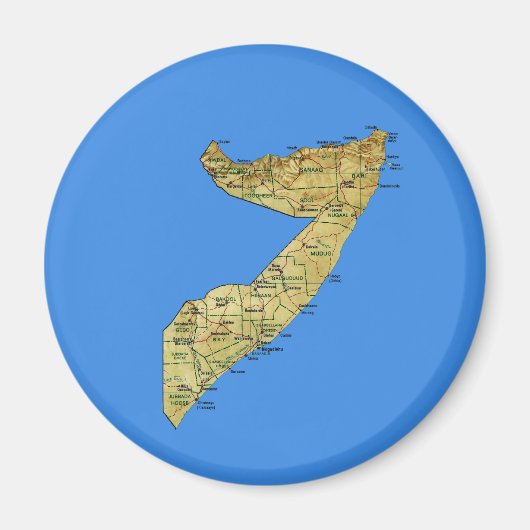 ソマリア地図マグネット マグネット (正面)