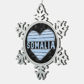 ソマリア大好きソマリハート スノーフレークピューターオーナメント (右)